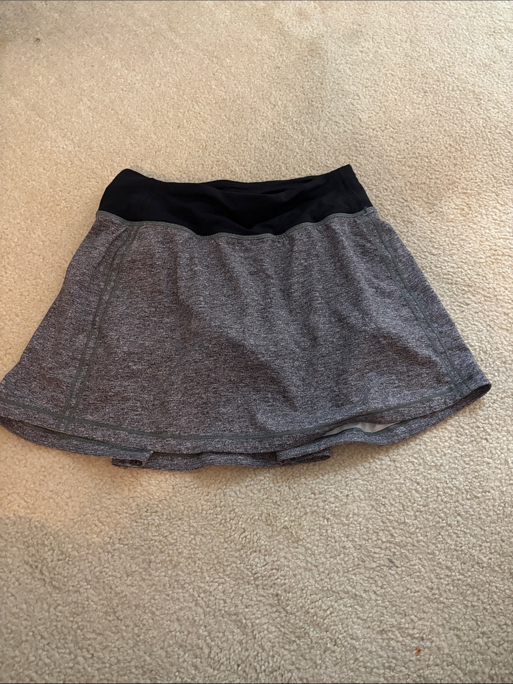 lululemon athletica Gray Skater Skort with Black Waistband